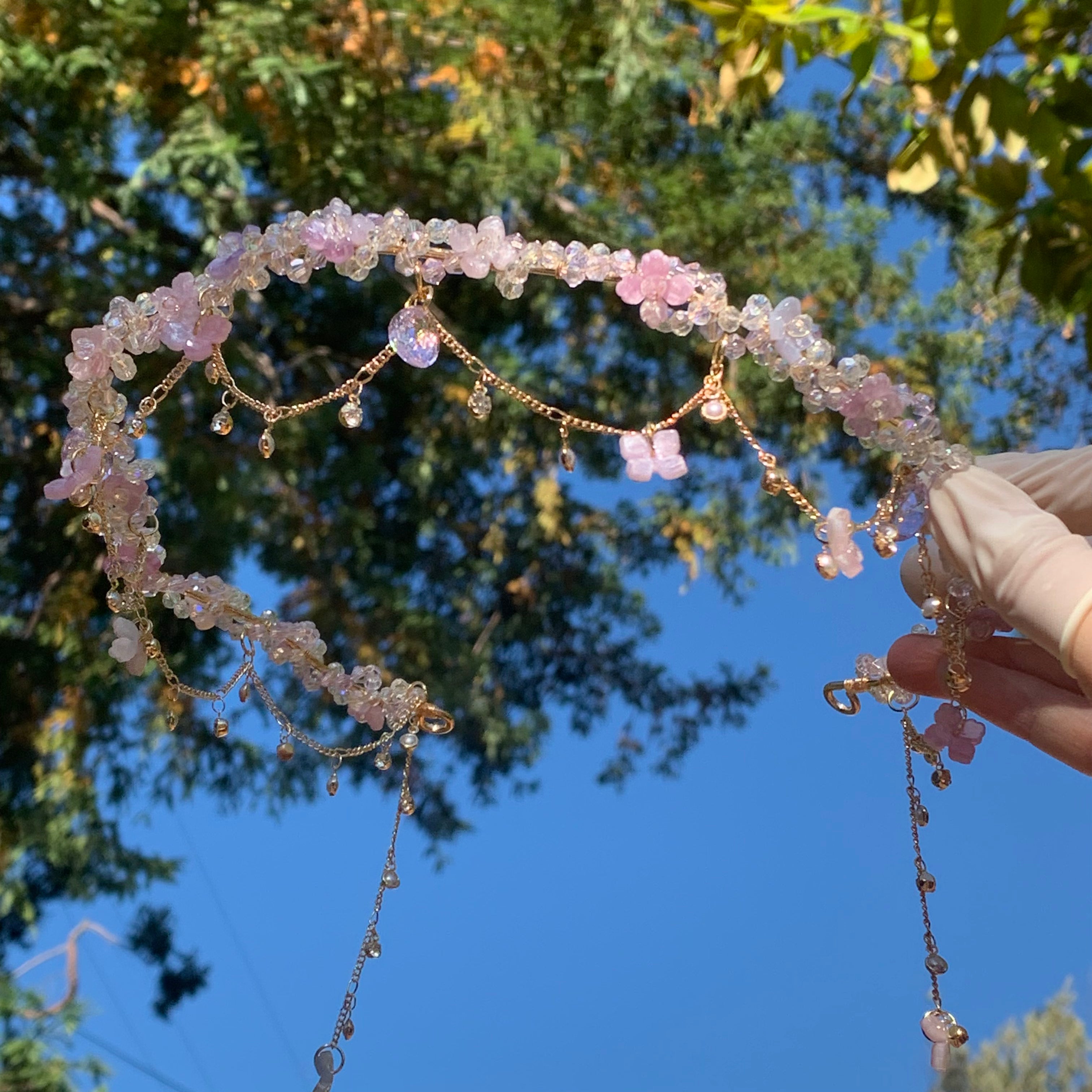 Hydrangea Crystal Tiara Headband