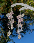 Long Shrink Plastic Hydrangea Earrings
