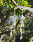 Long Shrink Plastic Hydrangea Earrings