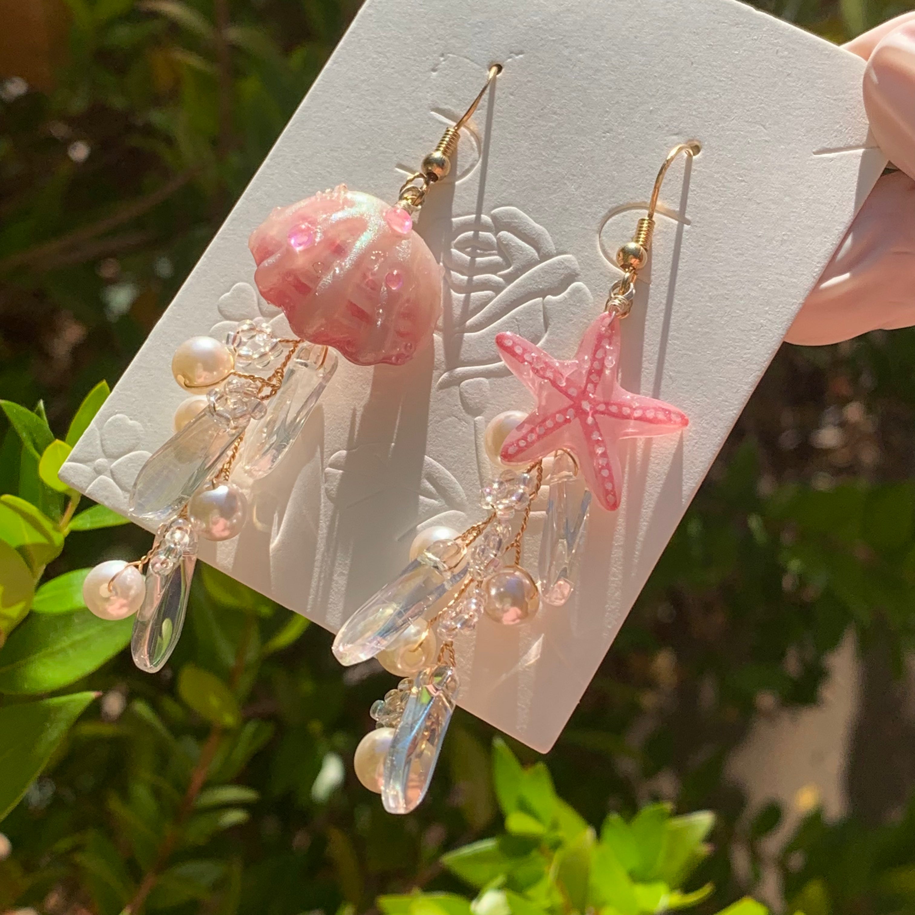 Pink Starfish Earrings