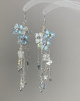 Long Shrink Plastic Hydrangea Earrings