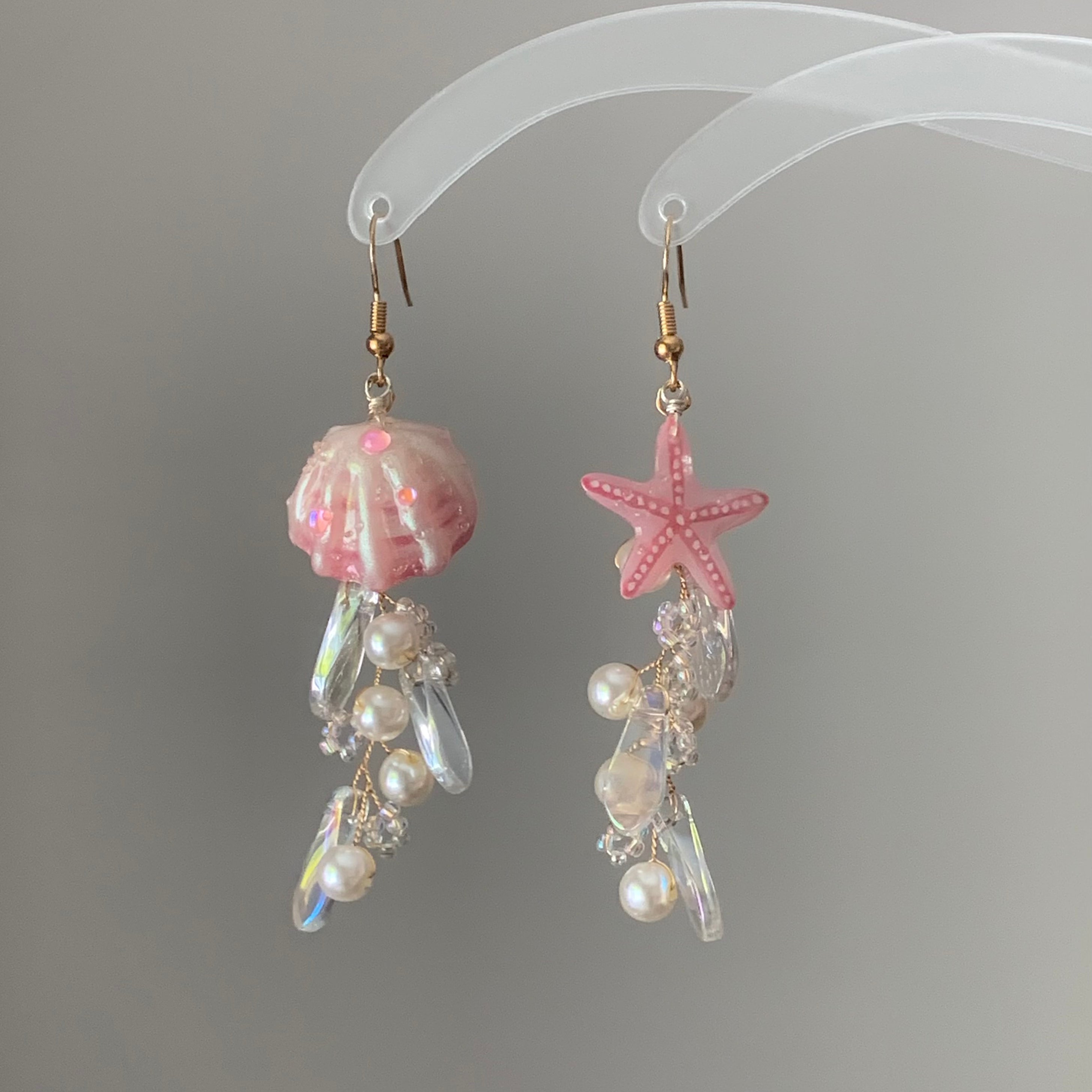 Pink Starfish Earrings