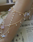 Hydrangea Tassel Anklet