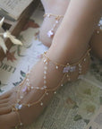 Hydrangea Tassel Anklet