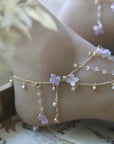 Hydrangea Tassel Anklet
