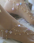 Hydrangea Tassel Anklet