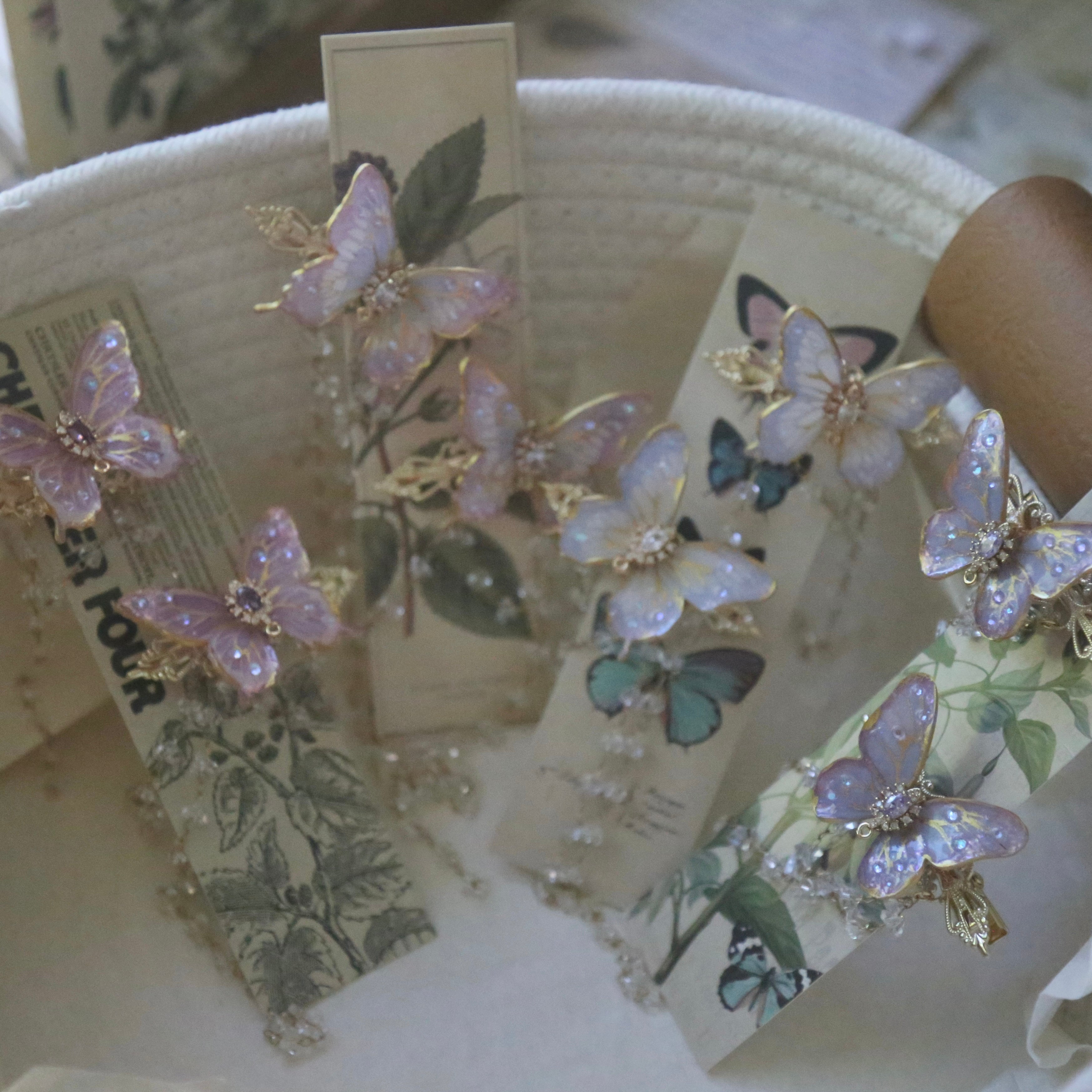 Shrink Plastic Butterfly Hair Clips
