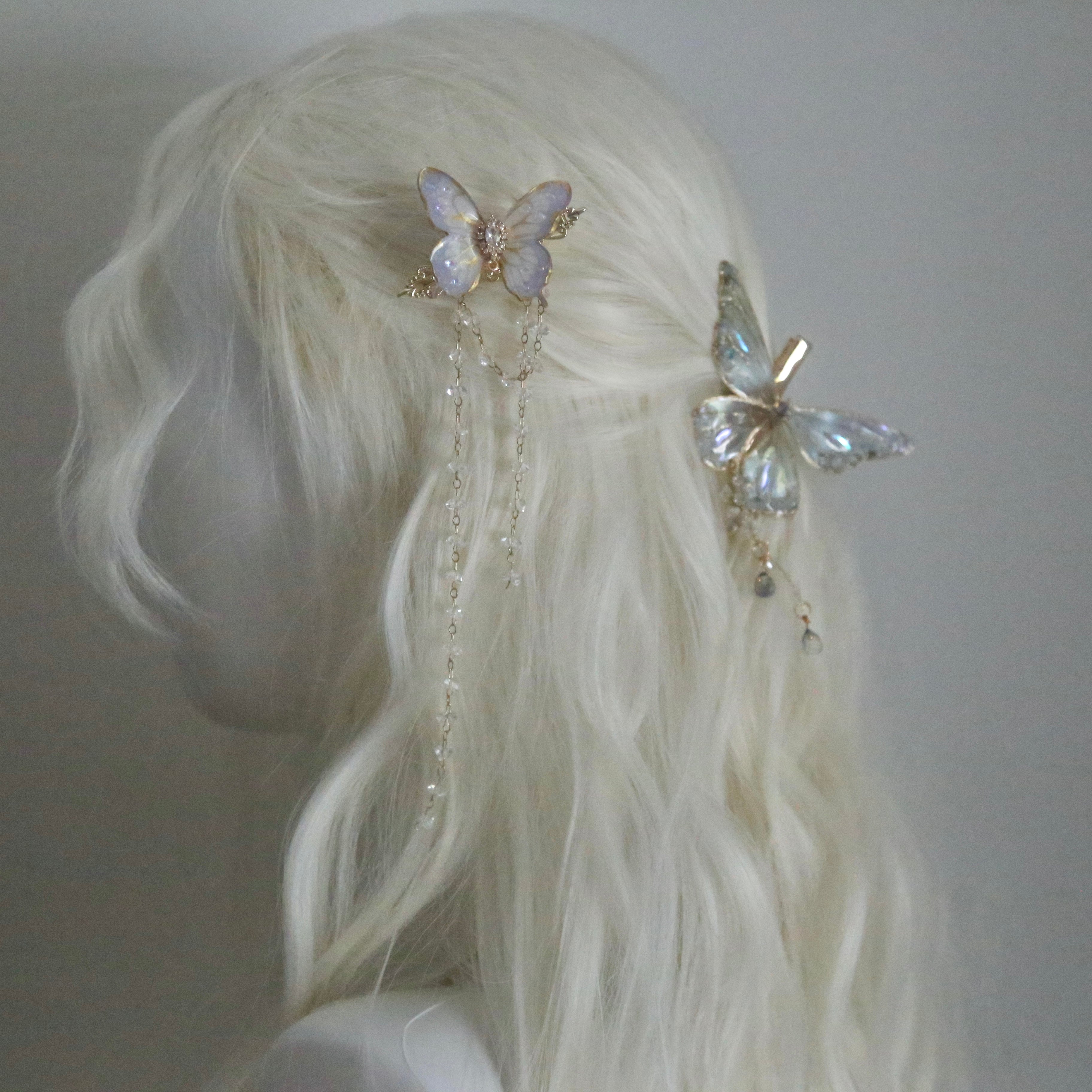 Shrink Plastic Butterfly Hair Clips