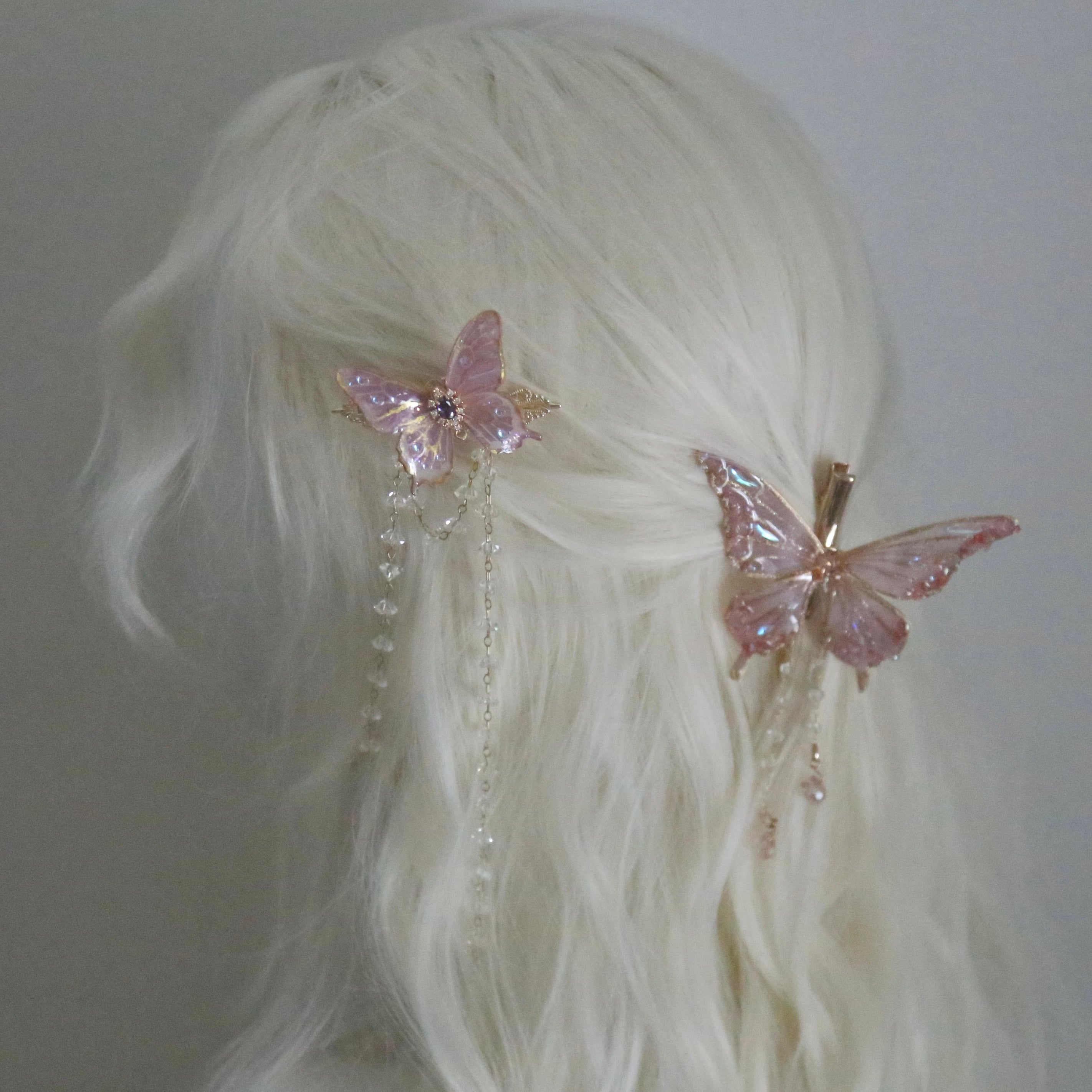 Shrink Plastic Butterfly Hair Clips