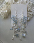 Long Shrink Plastic Hydrangea Earrings