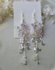 Long Shrink Plastic Hydrangea Earrings