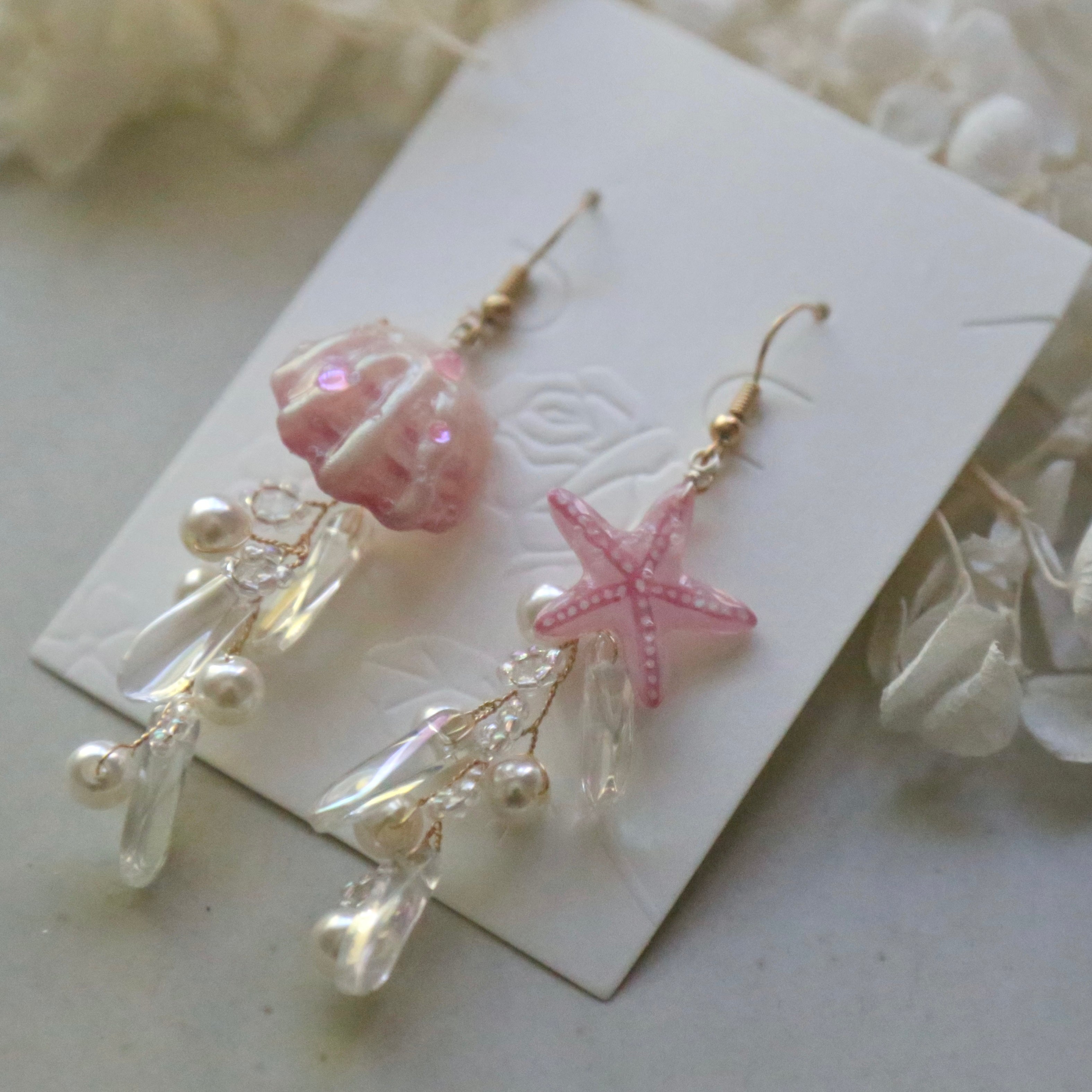 Pink Starfish Earrings