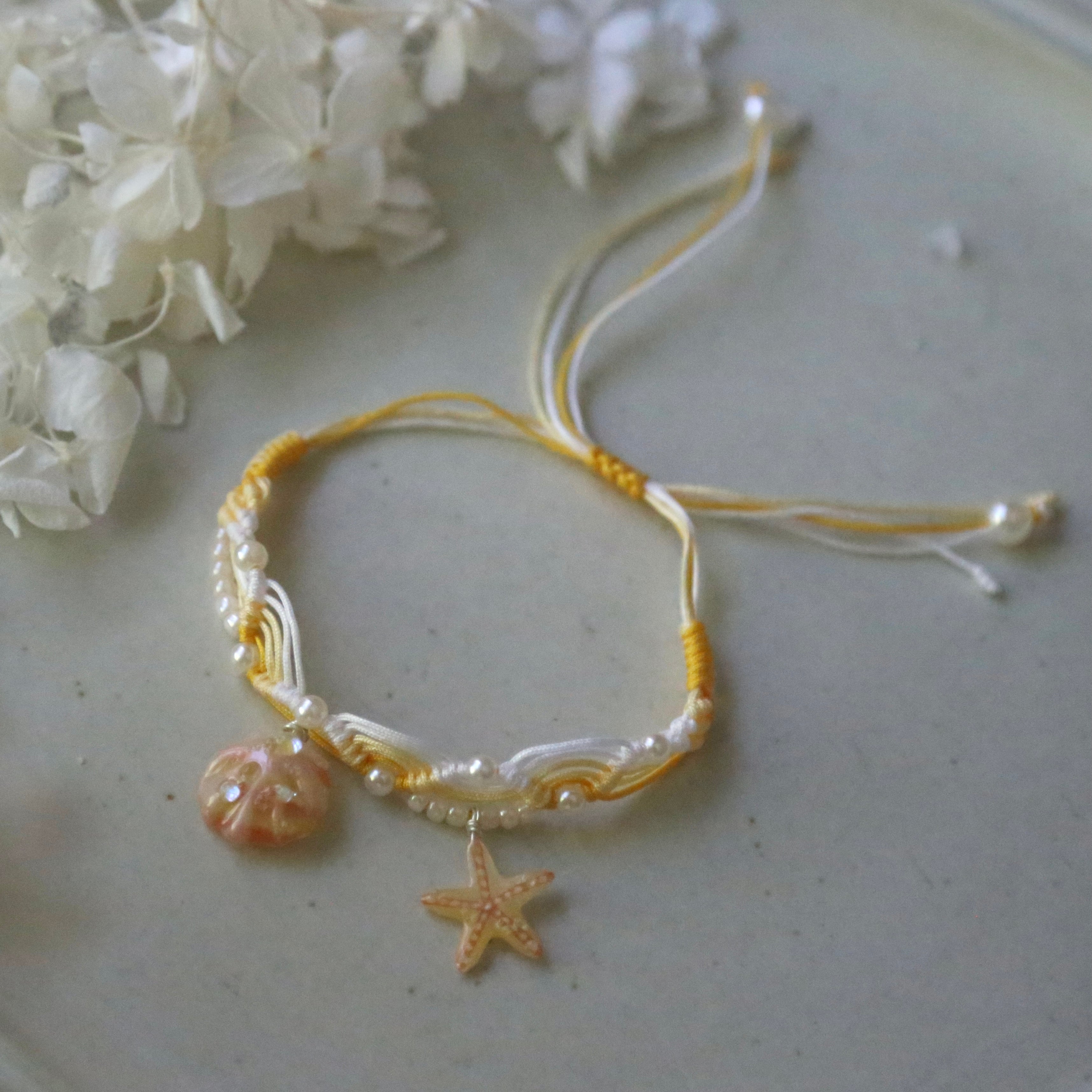 Shell &amp; Starfish Woven Bracelet