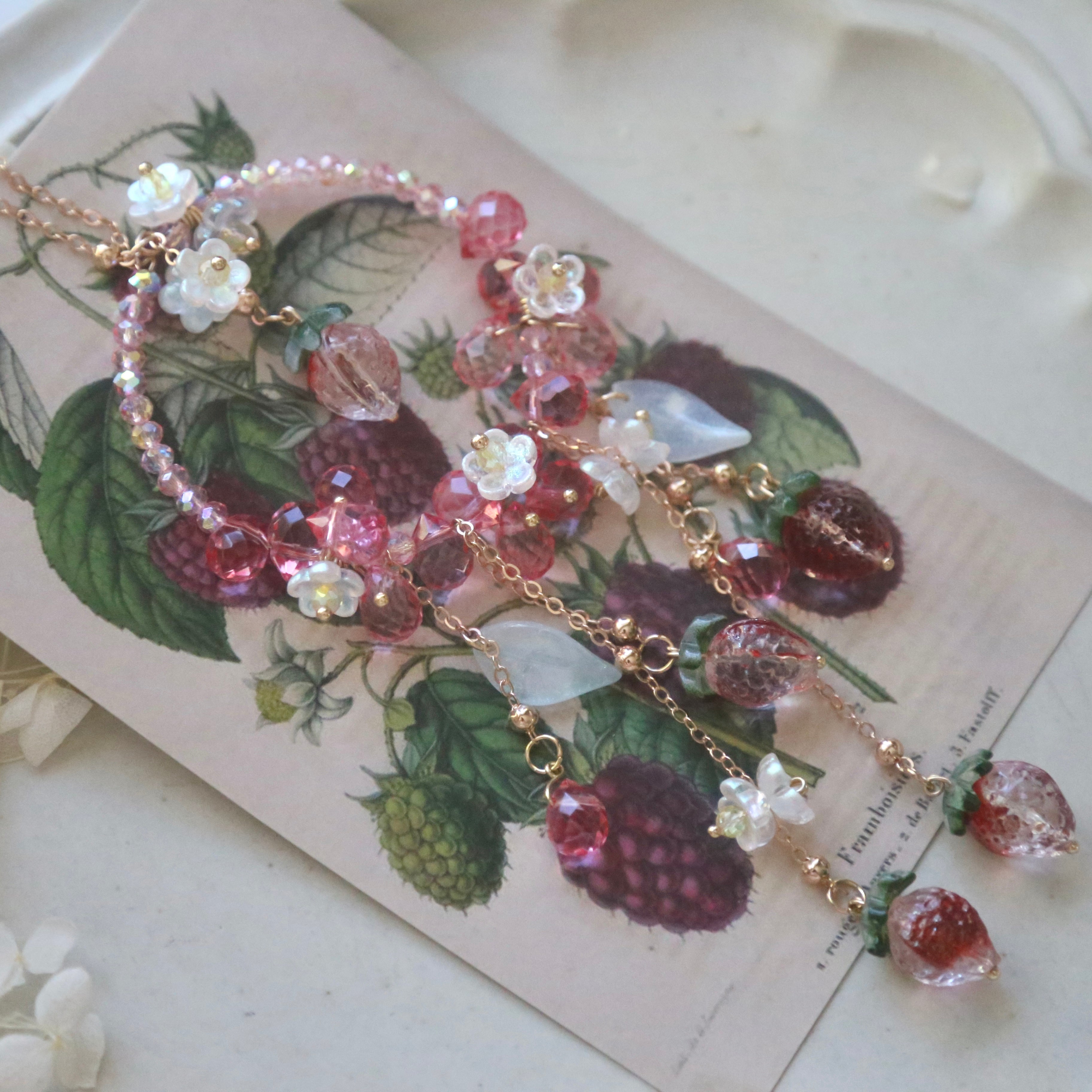 Strawberry Garden Dreamcatcher Car Charm