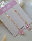 Blush Bloom Crystal Drop Earrings