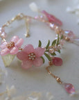 Peach Blossom Tassel Bracelet