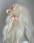 Pink Tulip Bloom Hair Claw