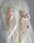 Strawberry Butterfly Hair Clip