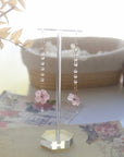 Blush Bloom Crystal Drop Earrings