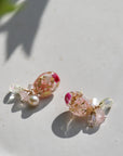 Resin Daisy Pink Earrings