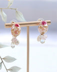 Resin Daisy Pink Earrings