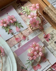 Peach Blossom Tassel Earrings