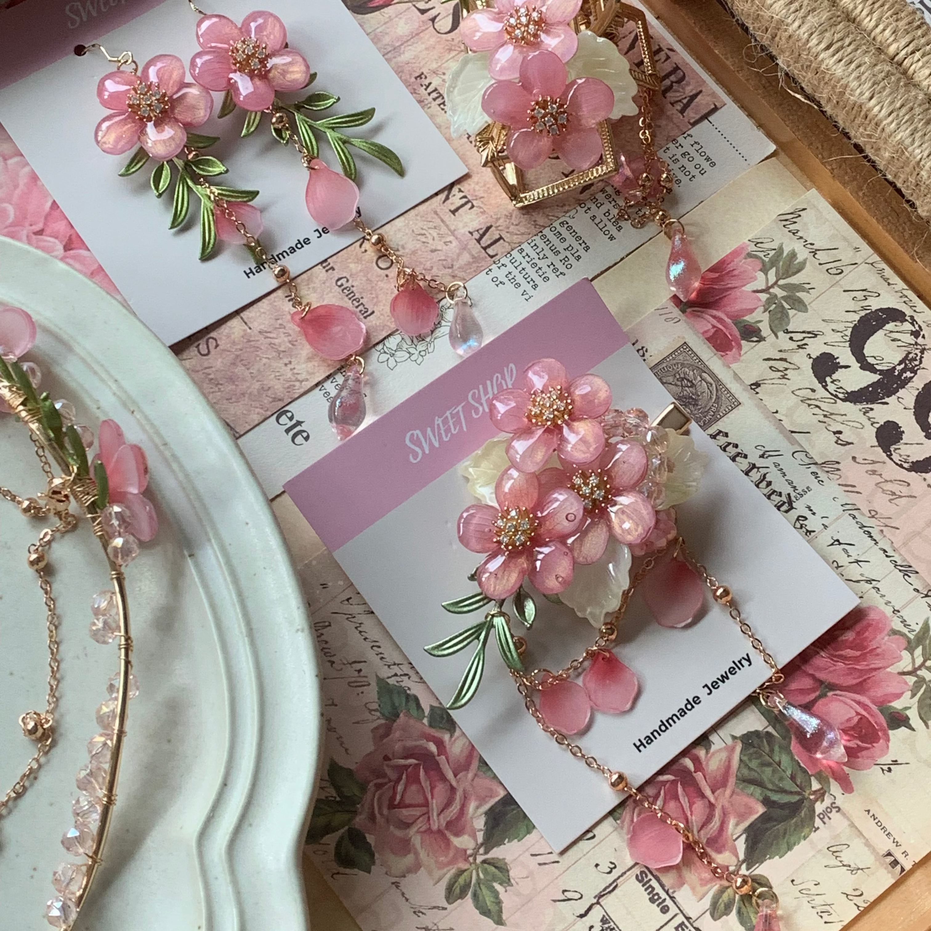 Peach Blossom Hair Clip