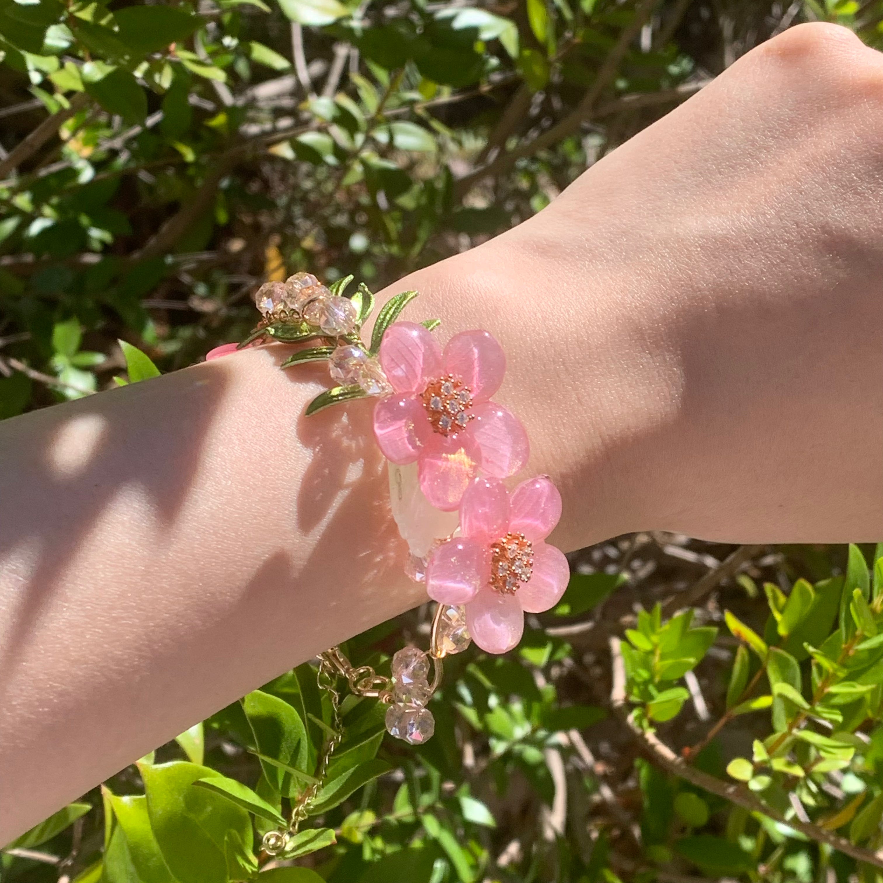 Peach Blossom Tassel Bracelet