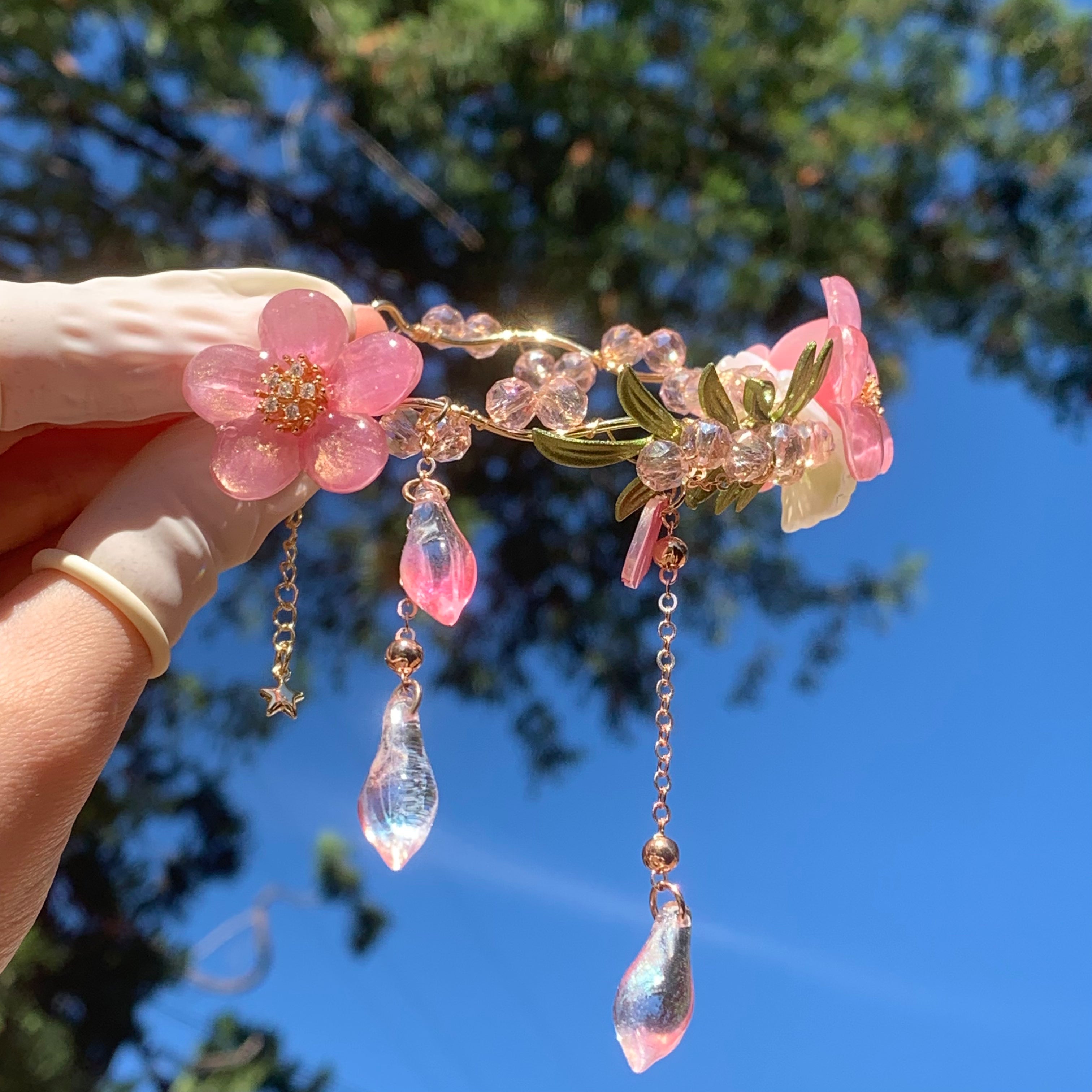 Peach Blossom Tassel Bracelet