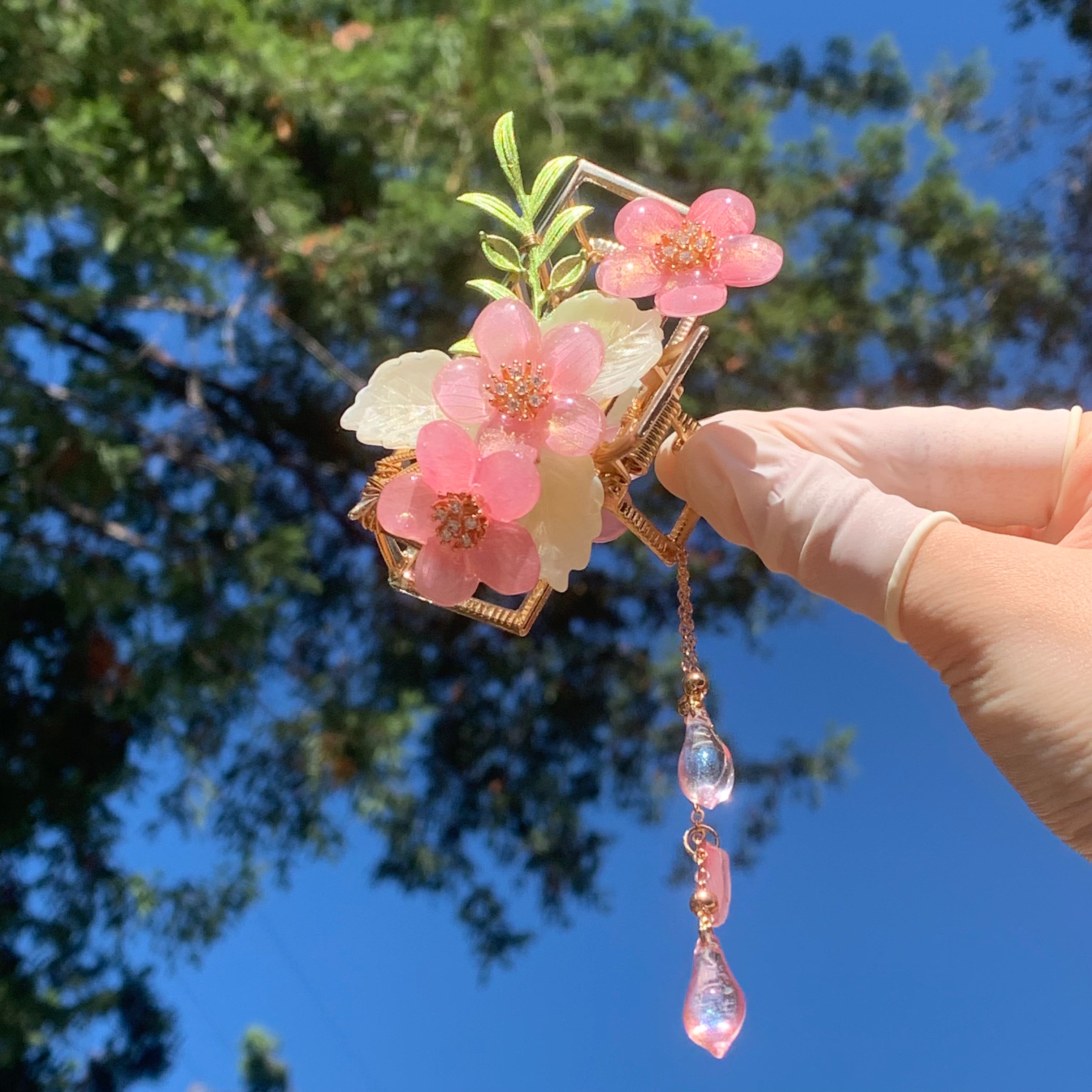 Peach Blossom Hair Claw