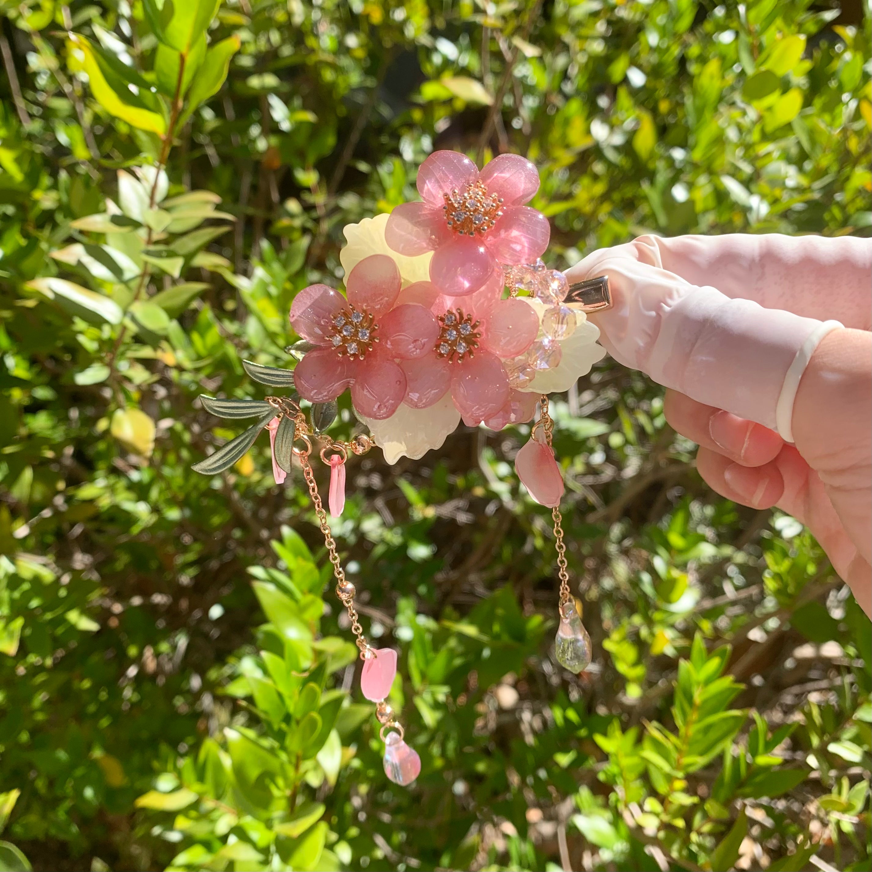 Peach Blossom Hair Clip