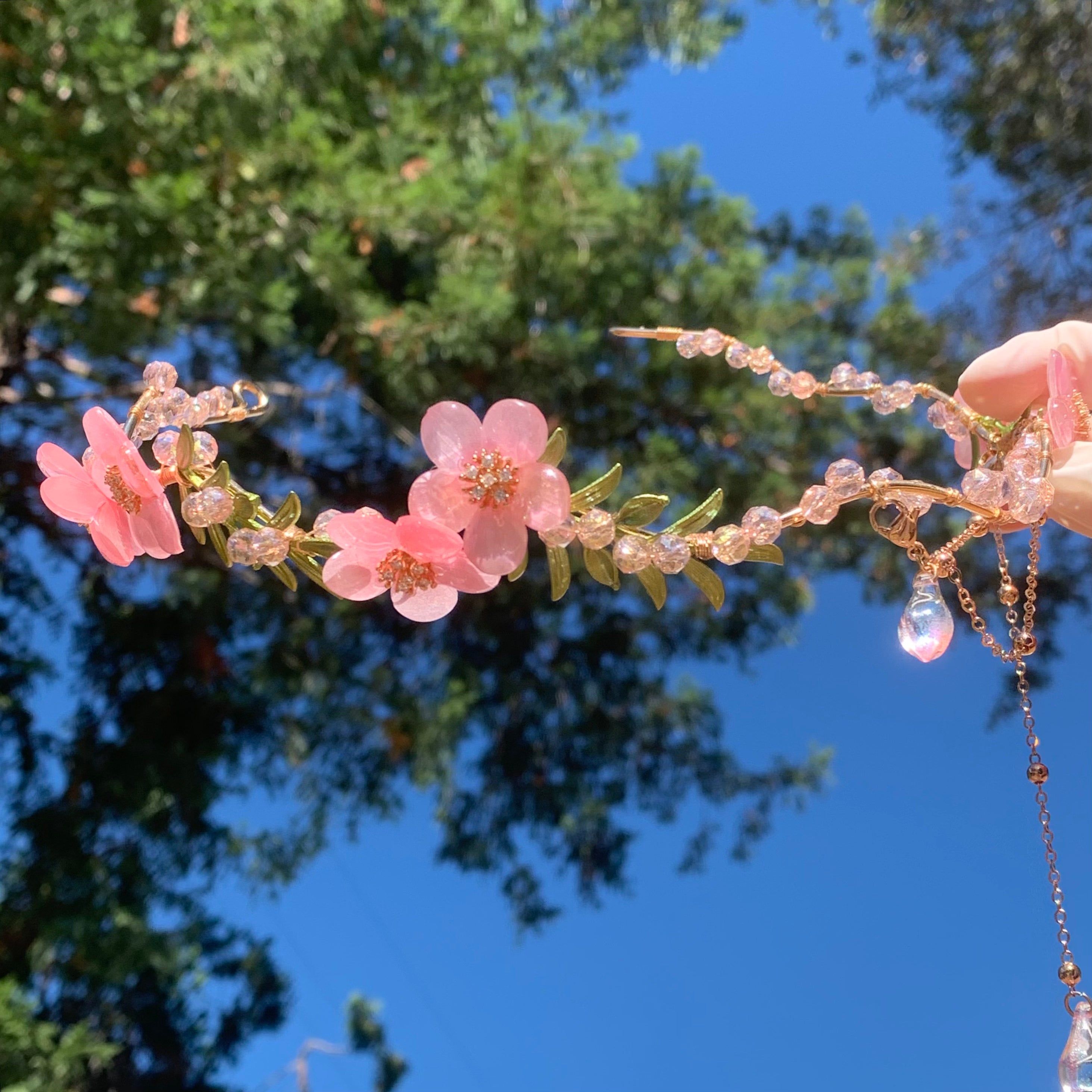 Peach Blossom Convertible Headband