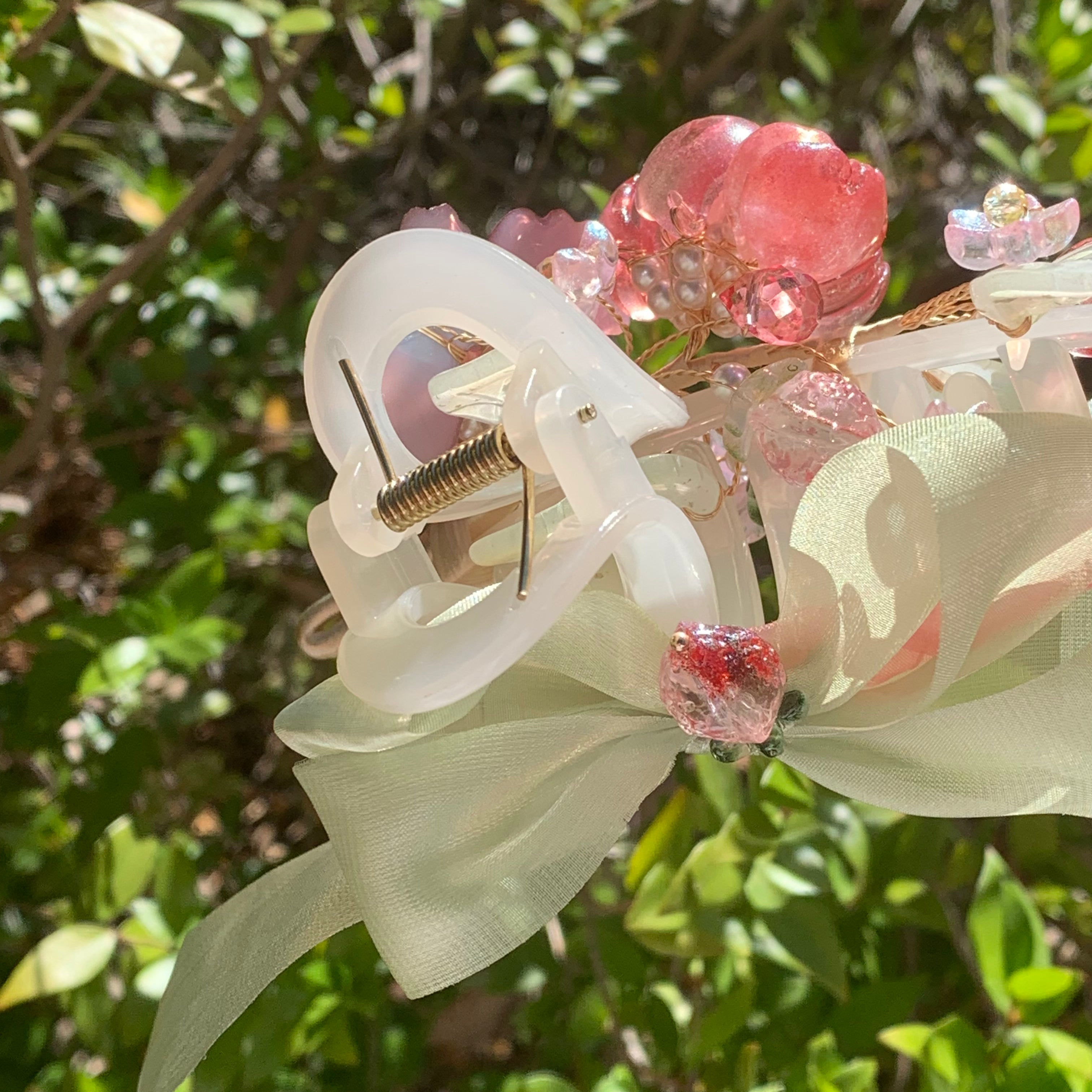 Strawberry Blossom Hair Claw