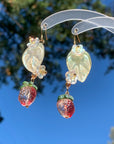 Strawberry Leaf Earrings