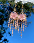 Blush Bloom Chandelier Earrings