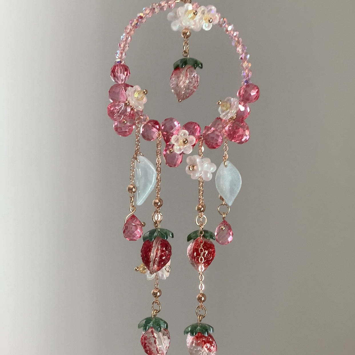 Strawberry Garden Dreamcatcher Car Charm