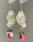 Strawberry Leaf Earrings