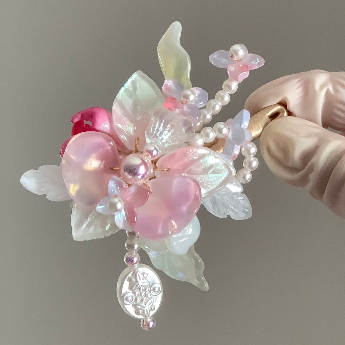 Iridescent Orchid Hair Clip