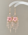Blush Bloom Chandelier Earrings