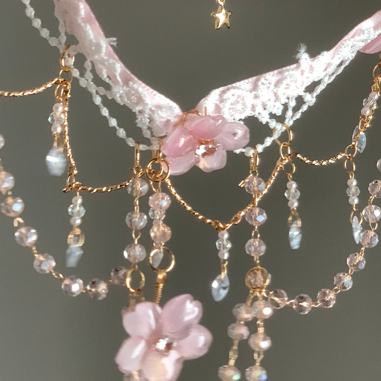 Blush Bloom Crystal Choker