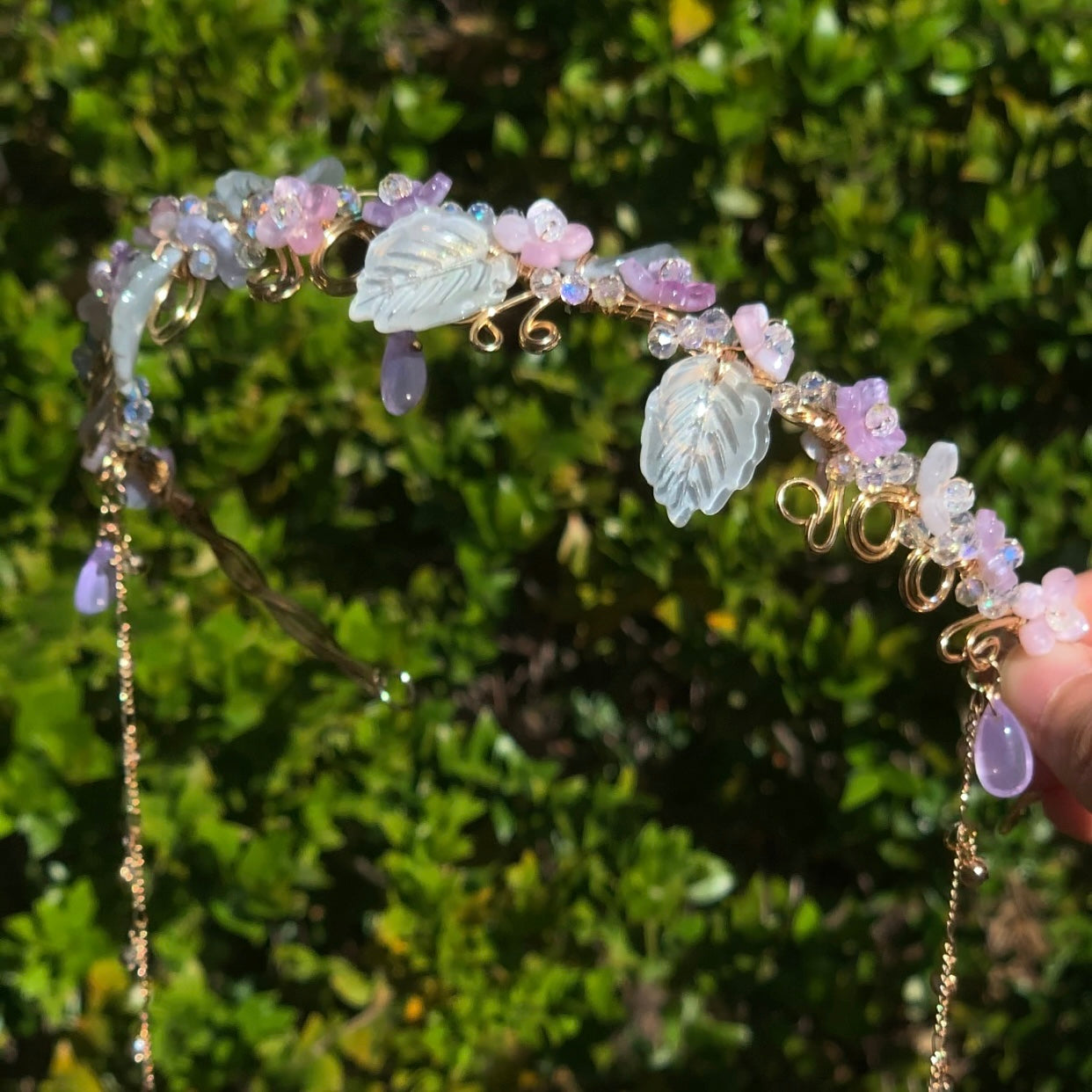 Purple Hydrangea Tiara
