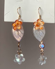 Orange Blossom Leaf Drop Earrings