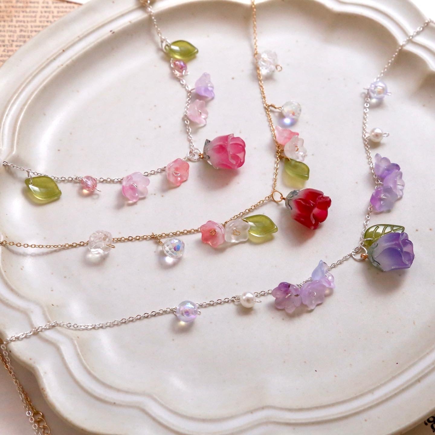 Rose &amp; Lily Necklaces