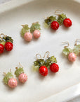 Resin Strawberry Earrings