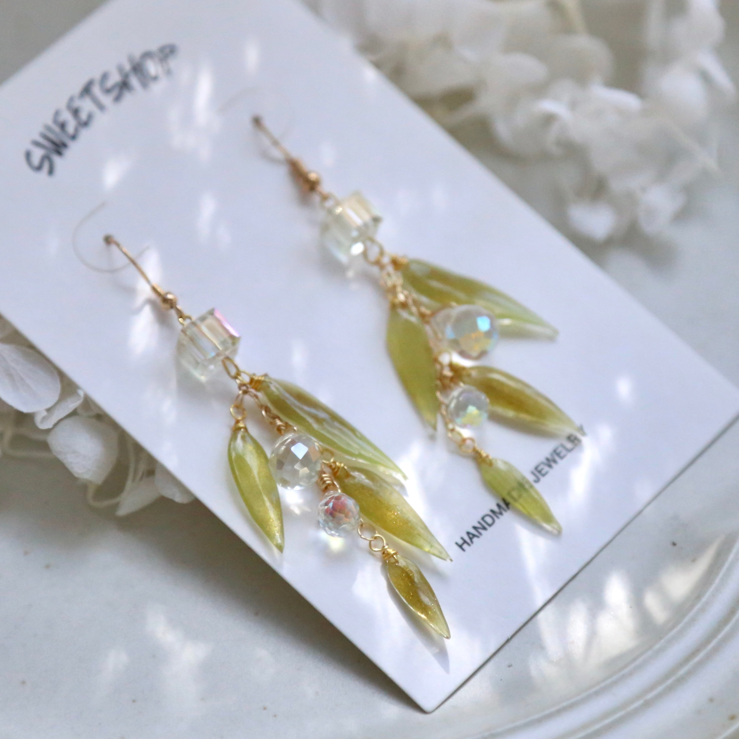 Bamboo leaf earrings