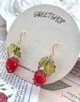 Resin Strawberry Earrings