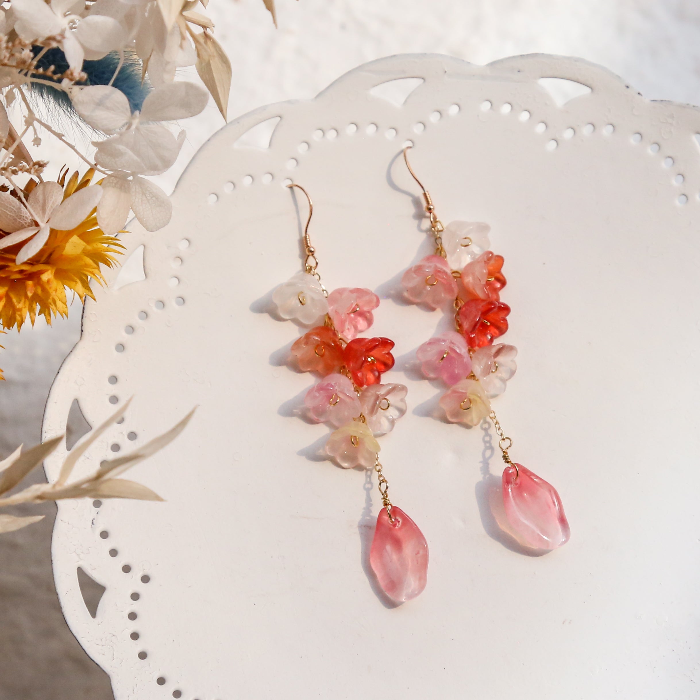Colorful Flower&amp; Petal Earrings